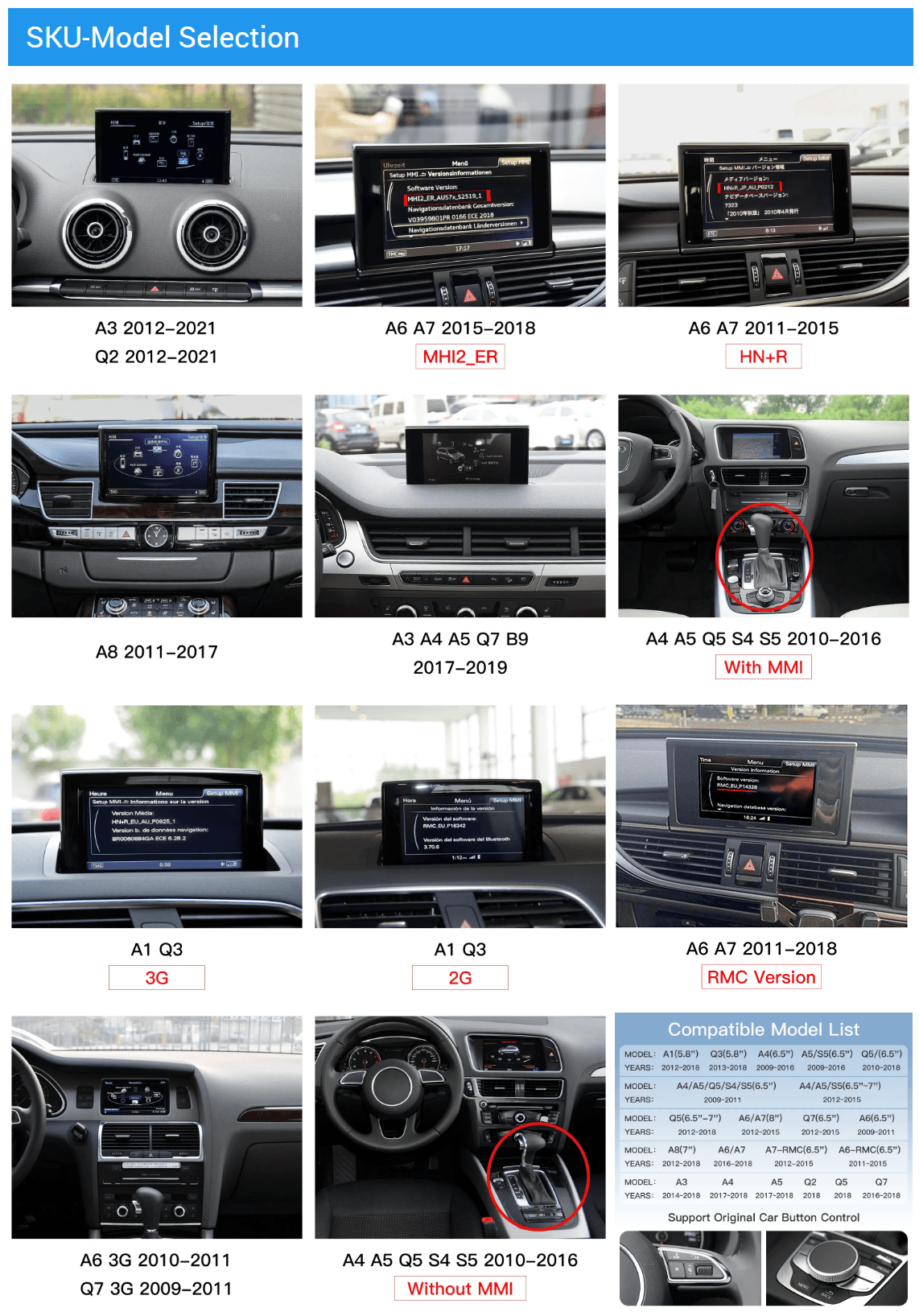 Wireless Carplay Android Auto Retrofit Kit interface for Audi - AUTOABC